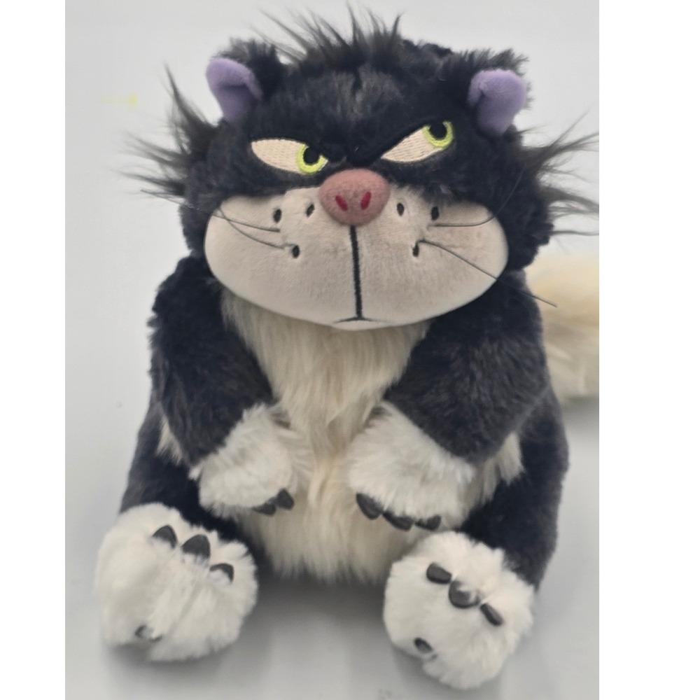 Disney Parks Cinderella Lucifer Cat Grumpy Mean Face Plush 10 Inch Excl